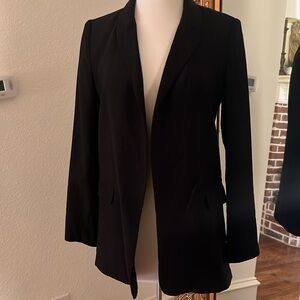 Truth by Republic Women’s Black Solid Blazer-Classic style open front size S NWT